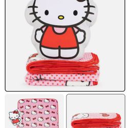 Hello kitty Pillow And Blanket