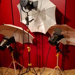 three light kit Century photography video setup