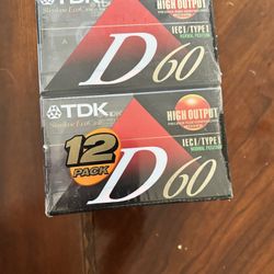 12 Pack 60mins Audio Cassette