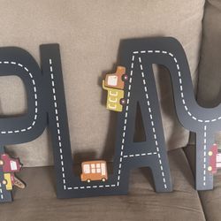 Kids Room Wall Decor – “PLAY” & “READ” Set