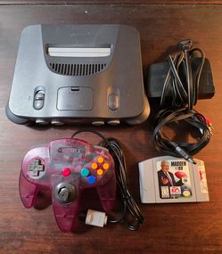 Nintendo 64 N64 Video Game Console w/ 1 Controller, 1 Game, All Cords