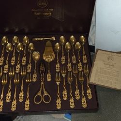 24K Gold Dessert Ware Set