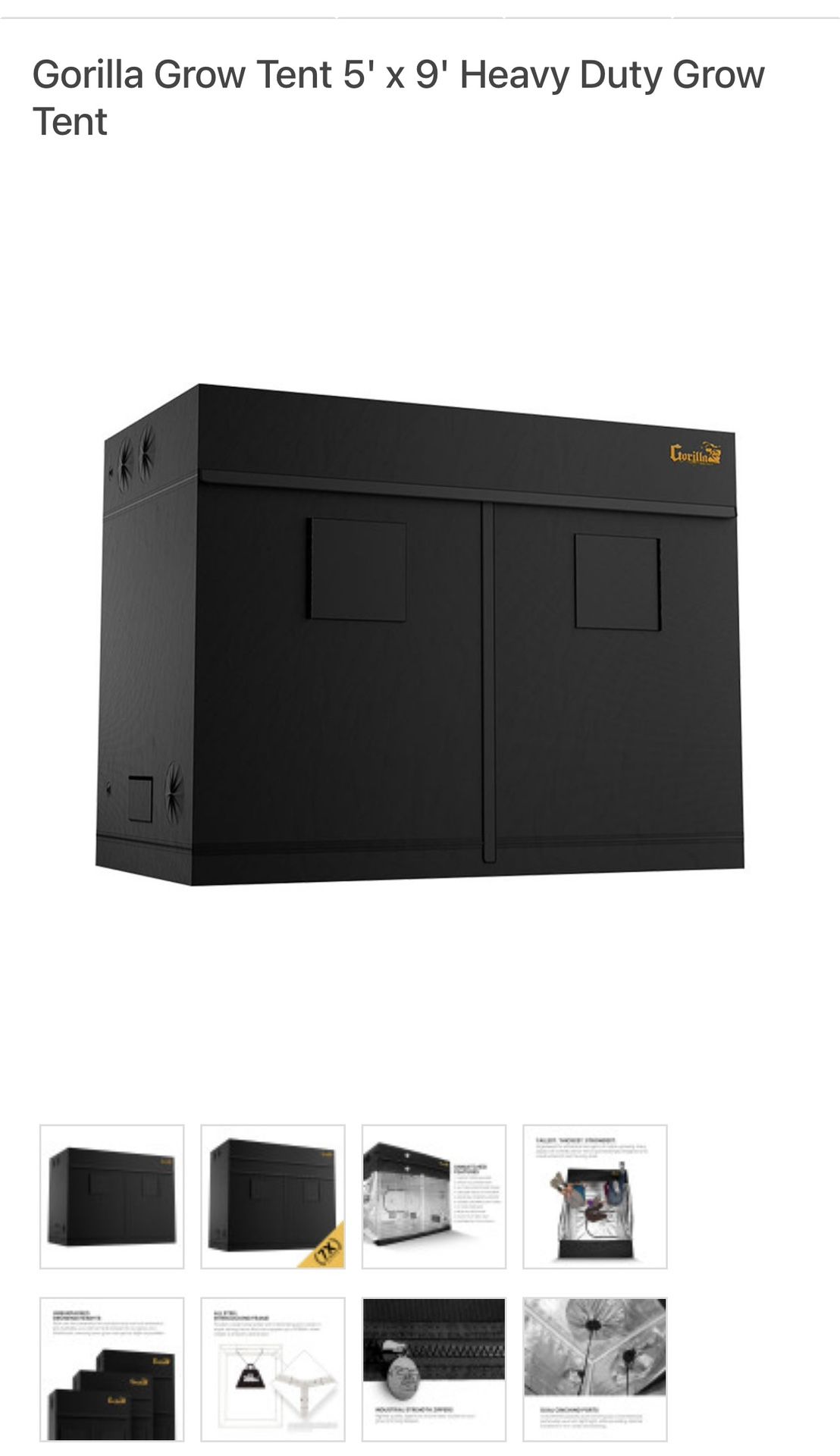 5x9 Gorilla Grow Tent