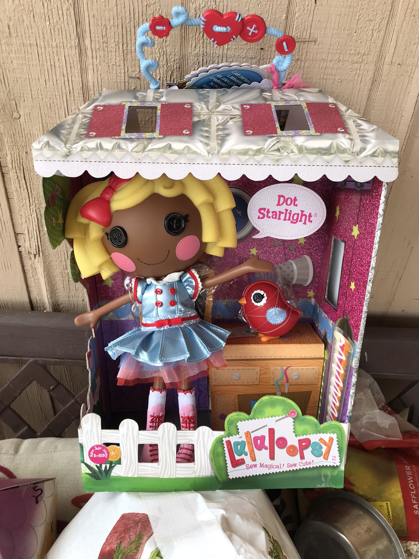 New Lalaloopsy Dot Starlight Full Size Doll w/ Pet Bird 10th Anniversary