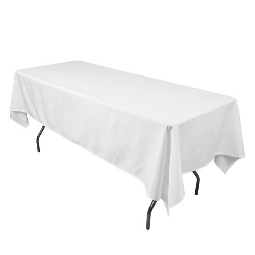 White tablecloths in pristine condition
