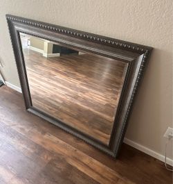 Large Abby Smoke Gray Wall Mirror 35” x 47” - MINT Condition