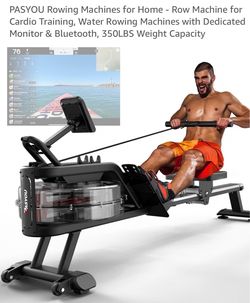 PASYOU Water Rowing Machine with Monitor