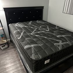 Black Series Queen Size Mattress Pillow Top 12”       New Mattress In Plastic Sealed 