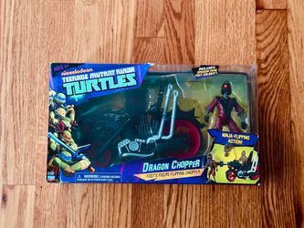 SEALED - Teenage Mutant Ninja Turtles - Dragon Chopper w/ Foot Soldier Figure- Nickelodeon - NEW