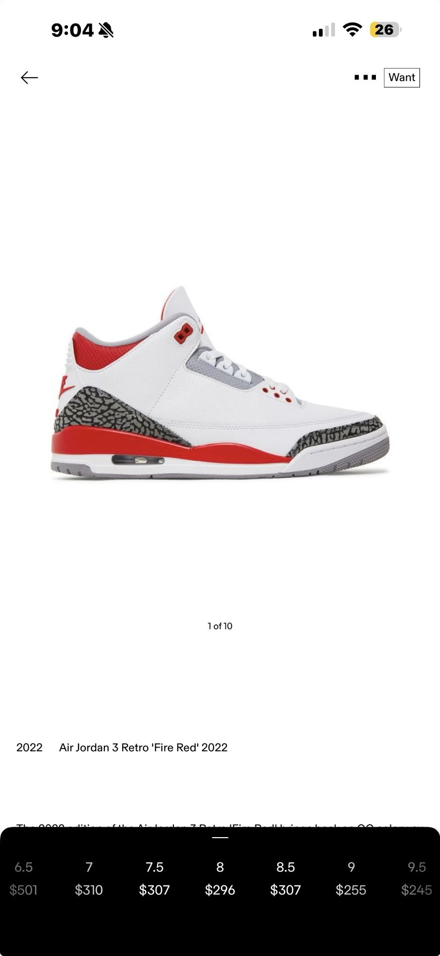 Air Jordan 3 Retro “Red Fire 2022”