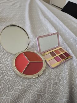 Too Faced Let's Play Mini Eye Shadow Palette and an Iconic London Lip and Cheek Cream Trio.