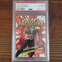 2022 Absolute Drake London Explosive RC PSA 10