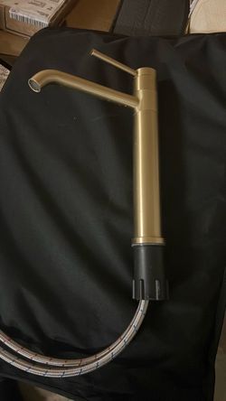Timeless Home Single Handle Vessel Sink Faucet in Brushed Gold
