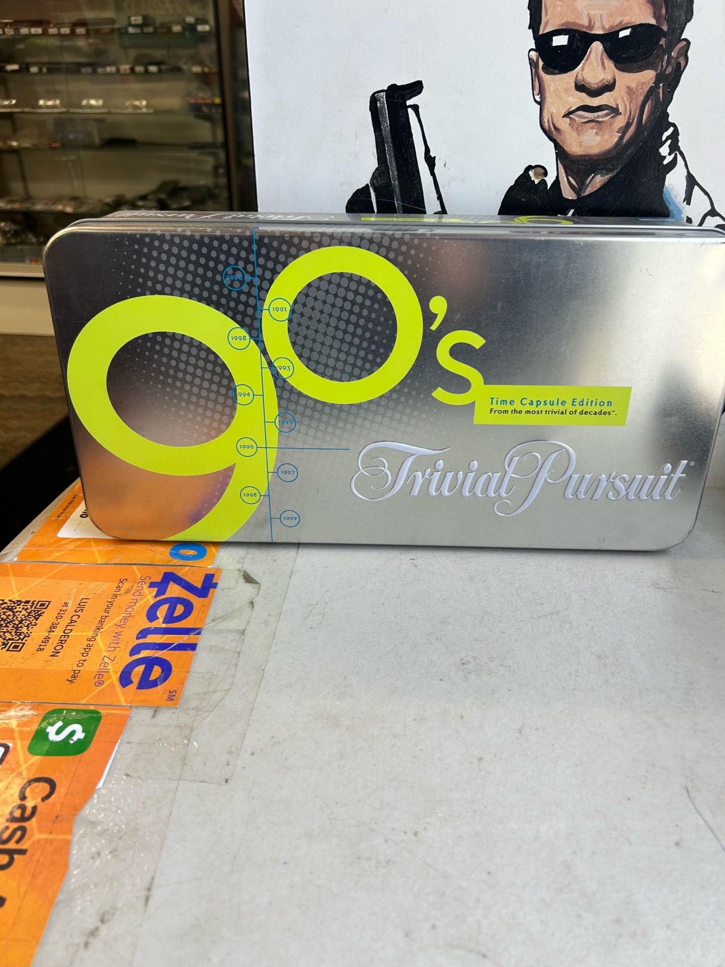 Trivia Pursuit 90's Time Capsule Edition Parker Brothers Collector Tin GameBoard