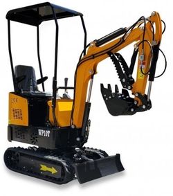 Gas Powered Briggs & Stratton 13.5HP Engine 1 Ton Mini Backhoe Excavator Bulldozer Hydraulic Thumb