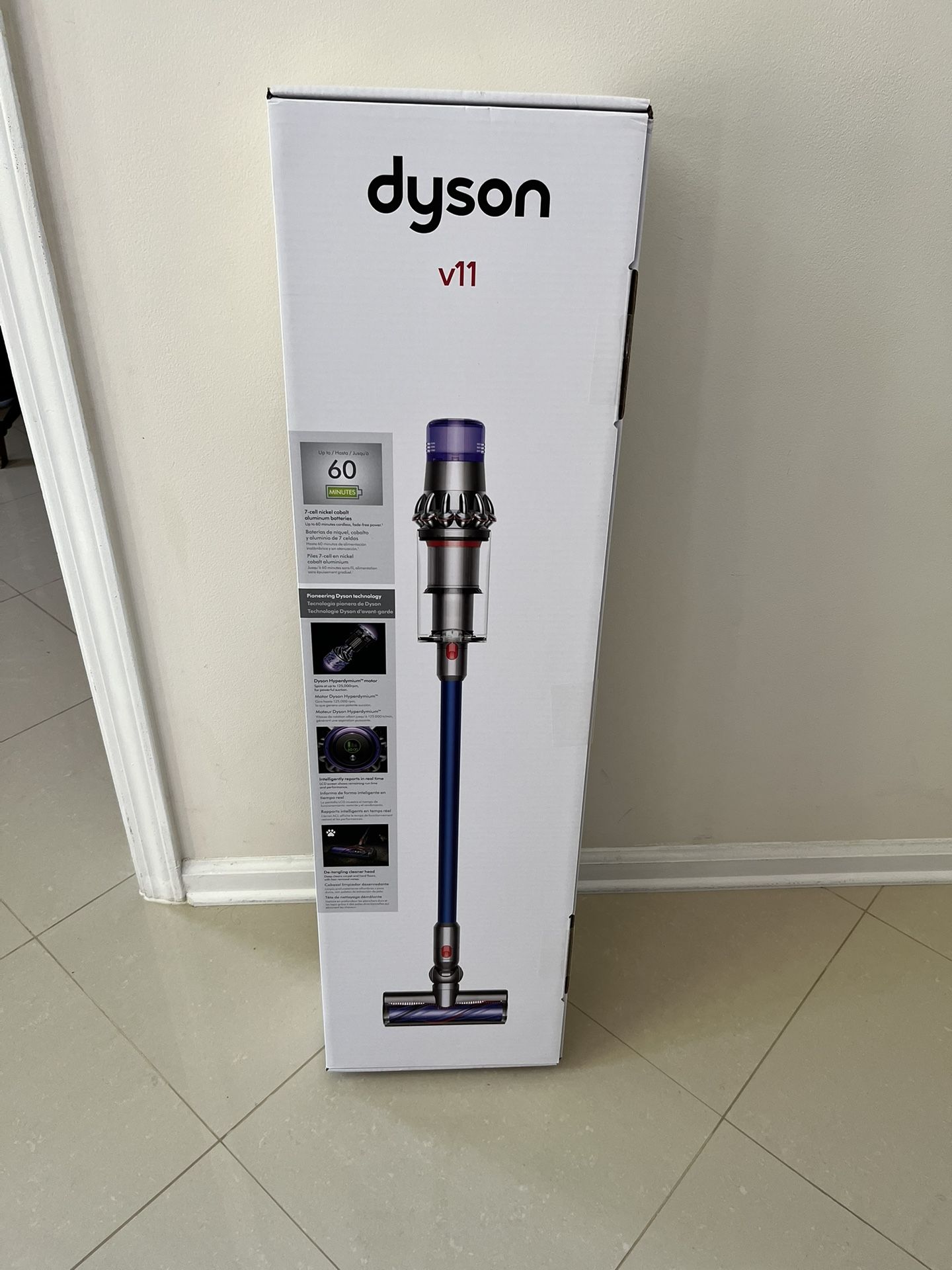 NEW Dyson Cordless Stick Vaccum, V11, Large, Nickel Blue !