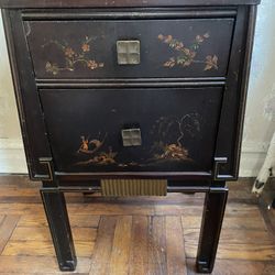 Pair Of Hand-Painted Asian styled Side/End Tables