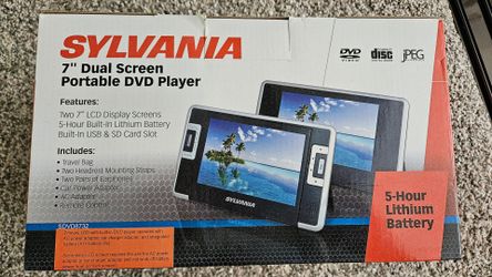 2 Sylvania 7'' Dual screen portable DVD player