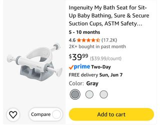 Baby bath seat
