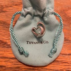Tiffany & Co. Large Sterling Silver Peretti Bulge Heart Ring Now At Size 5 Is Adjustable A Little