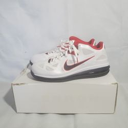 Nike Lebron 9 Low Mens Sz 13 Olympic University Red Obsidian 510811-101 Air Max