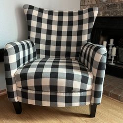 Buffalo Check / Black Checkerboard Arm Chairs