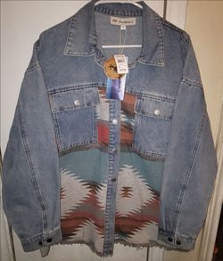 BRAND NEW Women's Montana Blue Jean Aztec Jacket