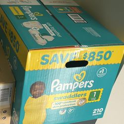 Pampers Swaddlers Size 1 - 210 Count 