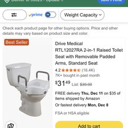 Brand New In The Box Raised Toilet Seat