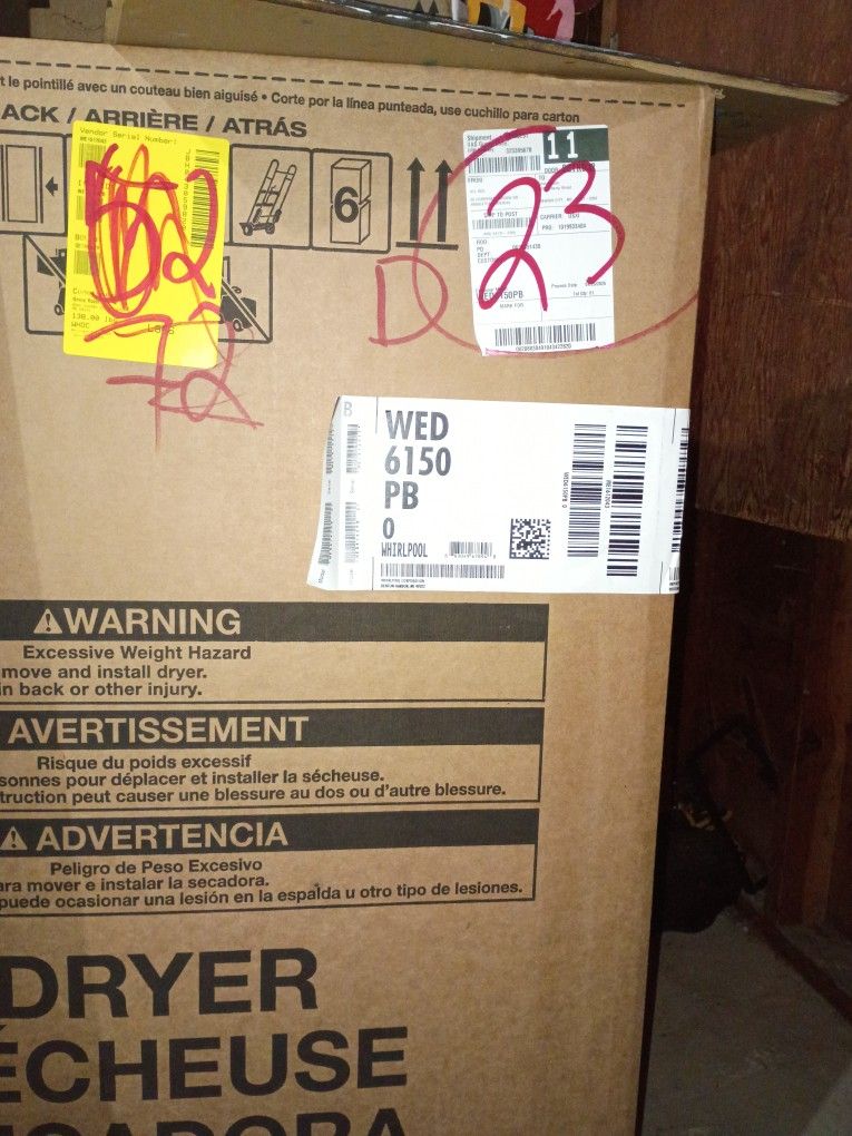 Black Whirlpool Washer And Dryer Set In Box