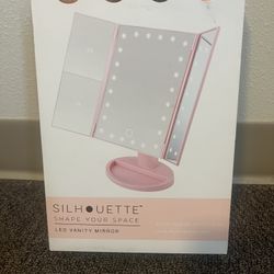 Unopened Silhouette LED Vanity Mirror Light Pink 