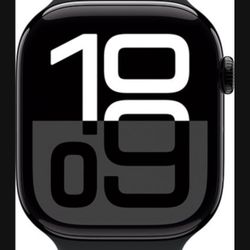 Apple Watch Series 10 (Jet Black) 46mm – GPS + Cellular – Stainless Steel Band + Screen Protector –