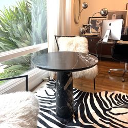 Cb2 Babylon Black Marble Bistro Table -Retail $2000