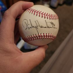 Rickey Henderson Autograph Baseball