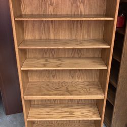 6 Tier Oak Bookcase / Bookshelf / Storage Display Shelving 