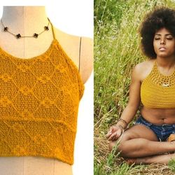 Knit halter / bandeau top OS 