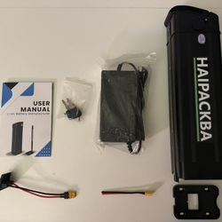 48V 36V E-Bike Battery, Silver Fish Lithium Batteries 30A BMS, Safe Lock, Led Indicator Light for Controller 200W-1000W Motor (48V 15AH)