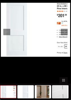 24x80 White 2-Panel Pine Interior Door
