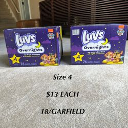 Luvs Overnights Diapers  $13 EACH