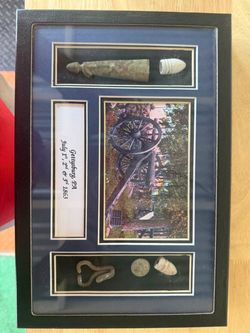 Civil War artifacts from the battle of Gettysburg