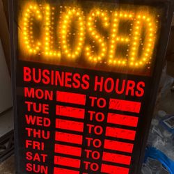 Store Hours Window Sign