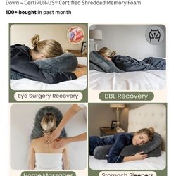 Face Down Pillow After Eye Surgery – 3-Vent Design for Easy Breathing – Vitrectomy & BBL Recovery Pillow for Sleeping Face Down – CertiPUR-US® Certifi