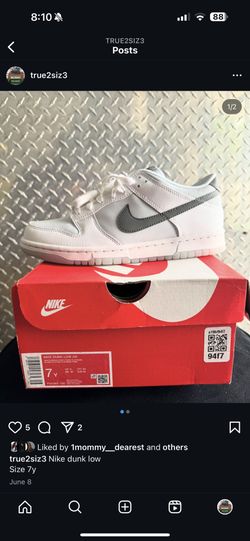 Nike Dunk Low GS Size 7y