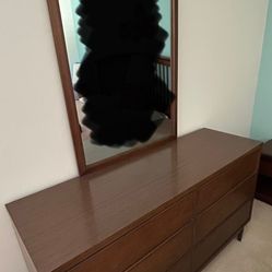 Mid Century Dresser & Mirror