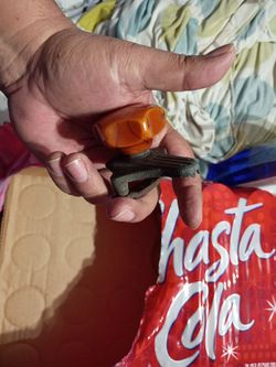 Vintage car steering wheel knob burnt orange with swirls bakelite knob