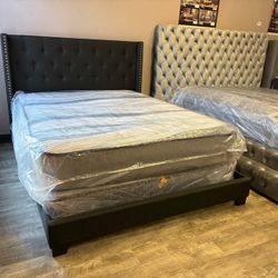 ♥️ Brand New Black King | Queen | Full | Twin Size Bed With Mattress + Box Spring | PAY AFTER DELIVERY 📦 