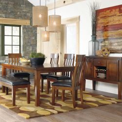 Light Brown - 7Pc. - Extension Table，$780