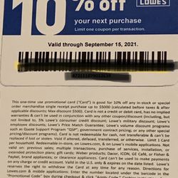 10% Competitors Coupon for used at Home Depot (Not Lowe’s)