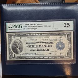 $1 1918 FRBN Chicago Very Fine 25