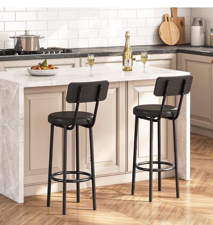 Bar Chairs with Back & Footrest